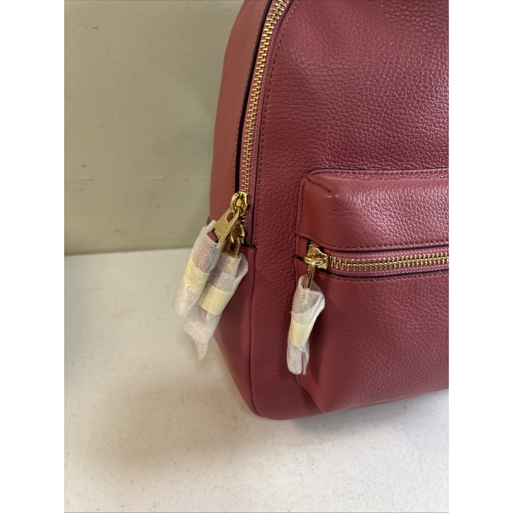 Coach F30550 Medium Charlie Backpack Pebble Leather Bag Strawberry MSRP $350 NWT - Picture 2 of 13